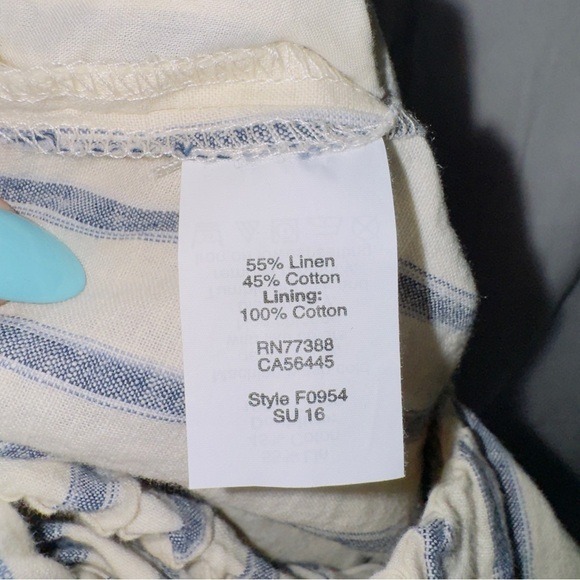 Madewell F0954 Tie Front Culottes Jumpsuit in Ikat Stripe women’s size 00 - Picture 6 of 7